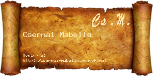 Csernai Mabella névjegykártya